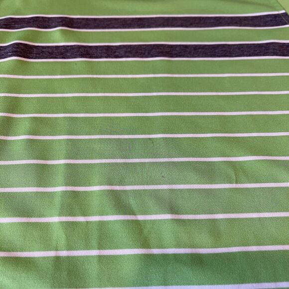 FootJoy FJ Men's Green Grey Striped Short Sleeve Logo Polo Golf Shirt Size L - Picture 2 of 7